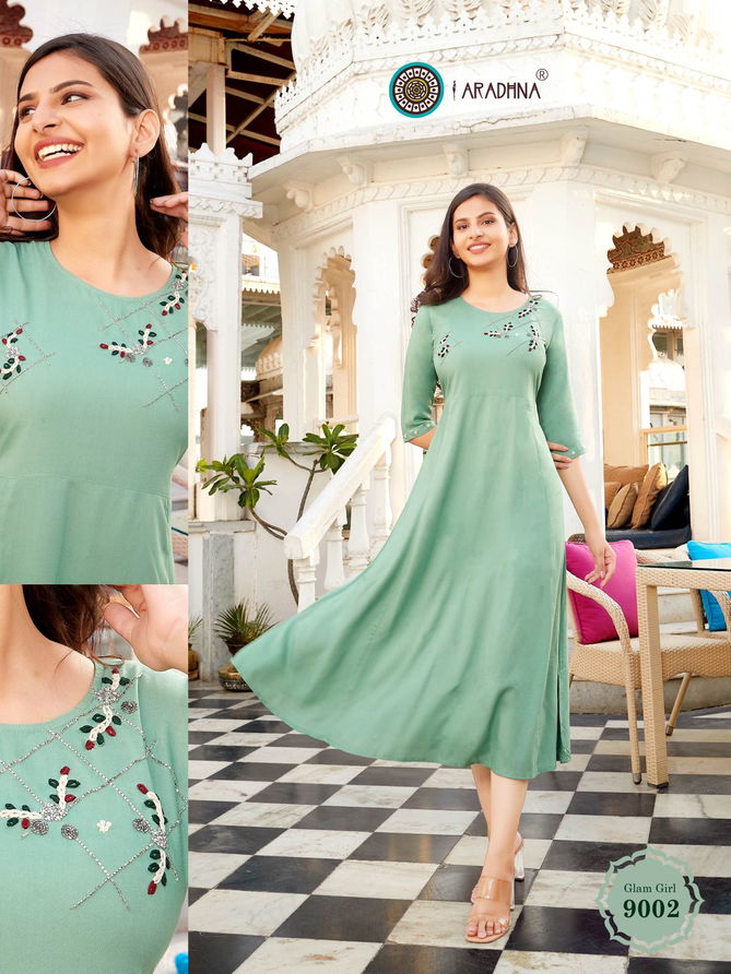 Aradhna Glam Girl 9 Fancy Latest Ethnic Wear Long Anarkali Kurti Collection